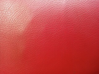 Vibrant Bright Red Leather Textured Surface