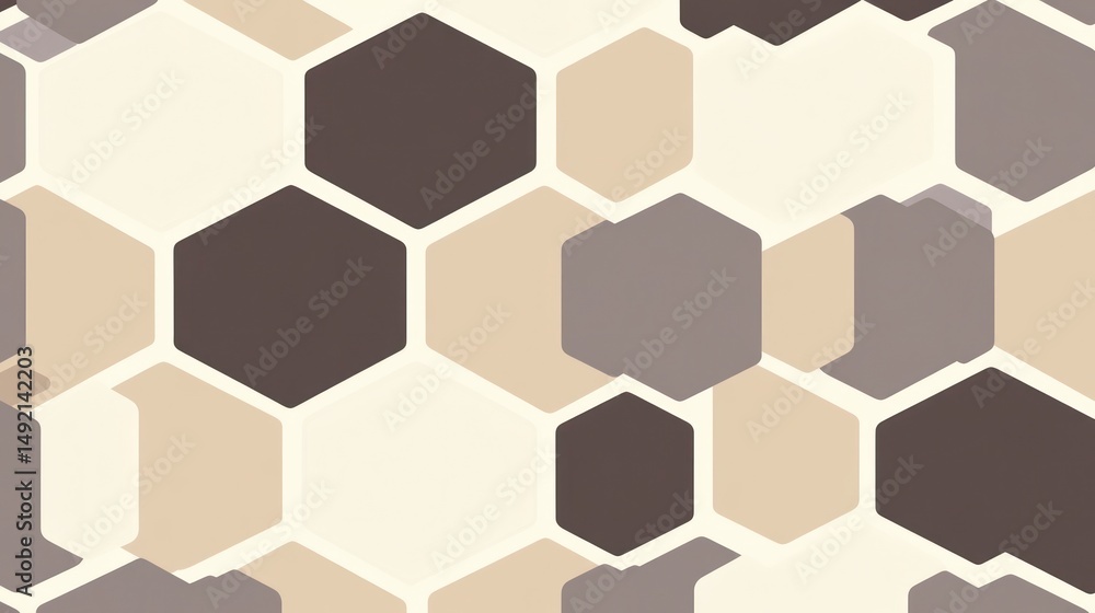 Poster abstract hexagon pattern