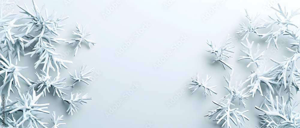 Poster abstract snowflake design on light background