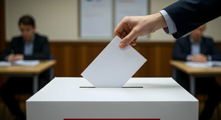 ballot,  ballot box,  voting, Hand Dropping Ballot into Ballot Box