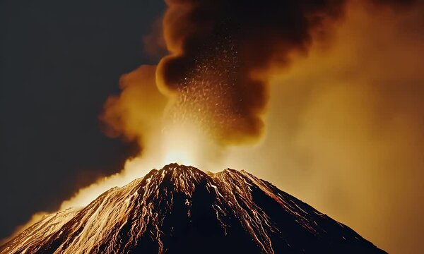 Volcano Erupts: Lava Flows Fiercely