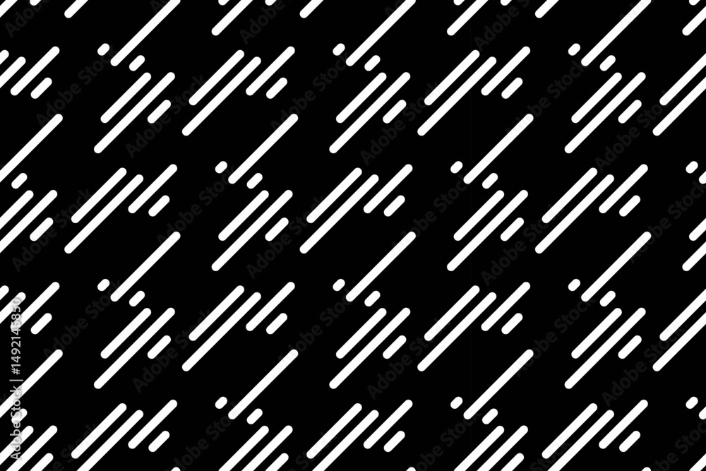 Poster abstract geometric seamless pattern. bold white lines on a black background create a dynamic, modern