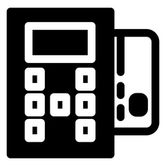 Debit card machine icon
