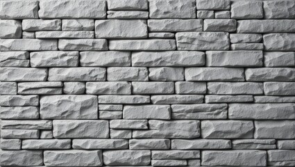 Obraz premium Textured Grey Stone Wall with Rough Brick Patterns and Industrial Design Elements