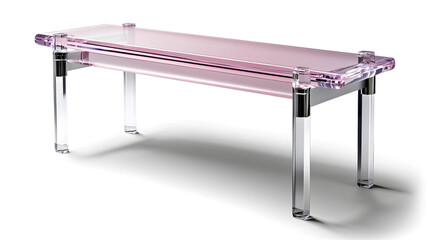 A High End Crystal Bench with A Subtle Pink Hue Its Su 31b94ca6 77b9 4bfd 87b2 7ecf05f28790 0