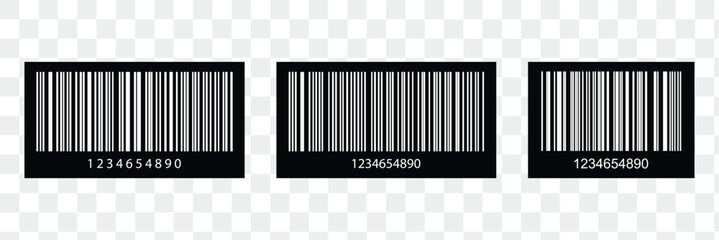 Barcode icon illustration isolated on transparent background.