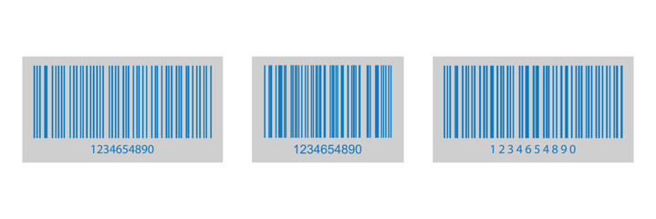 Barcode vector icon set. Retail barcodes collection.