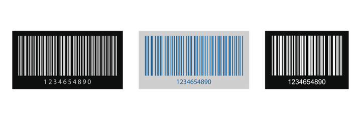 Barcode icon illustration isolated on transparent background.