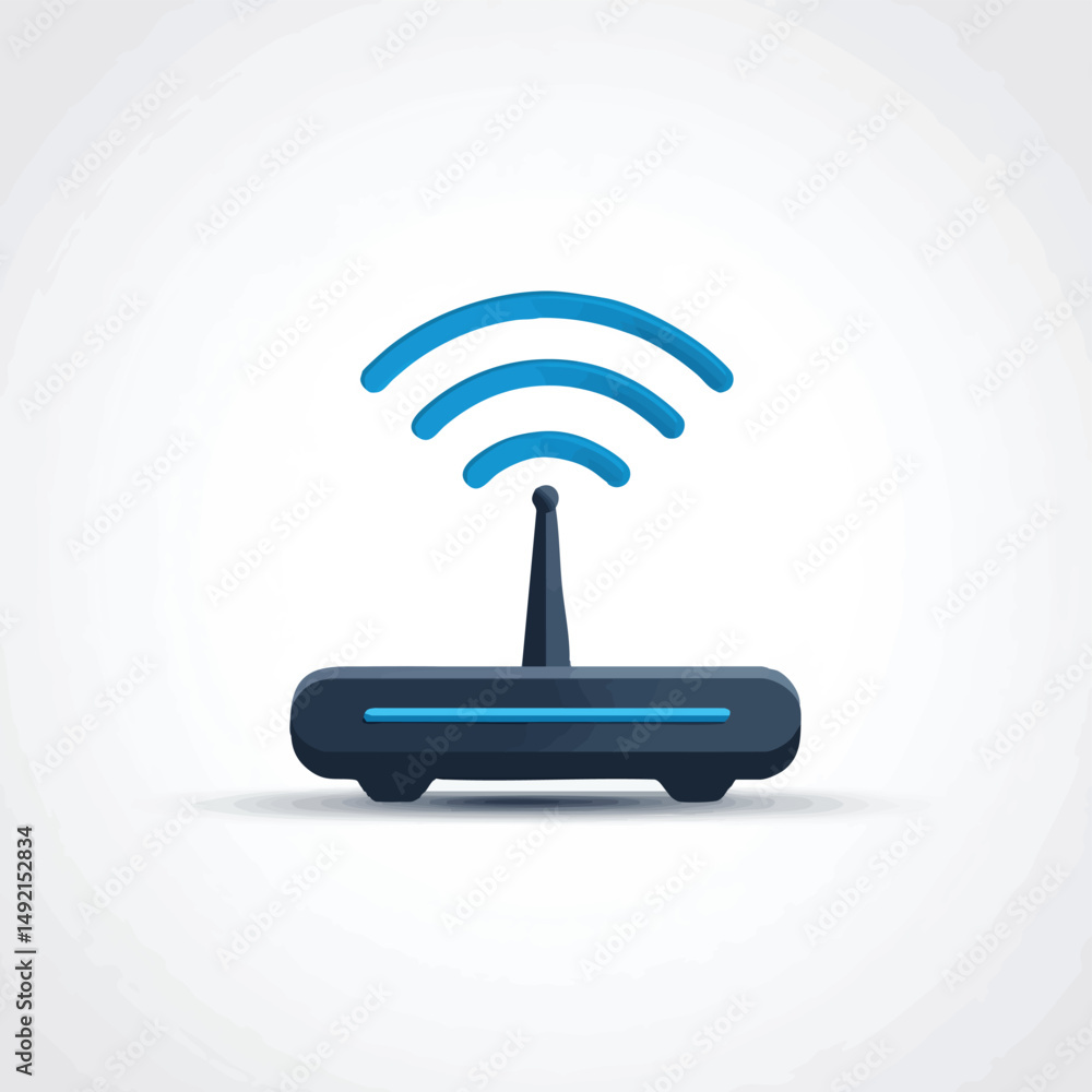 Poster network router sends data wirelessly