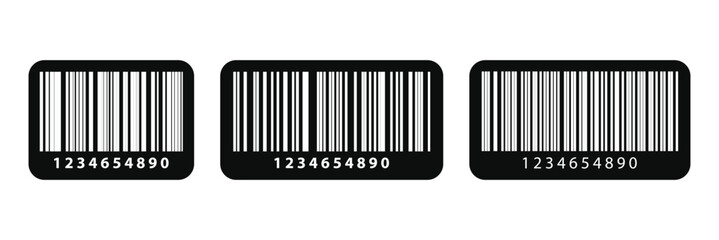 Set of barcode vector icon. Trendy bar code for web icon. Abstract barcode vector icon illustration. Bar code