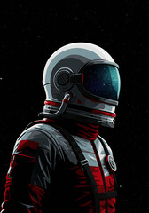 Astronaut gazing at the cosmos a breathtaking space adventure awaits