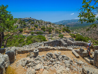View of ancient city site from the top of hill (Ancient City of Lato, Kritsa, Crete, Greece) © Mayumi.K.Photography