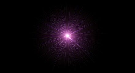 Obraz premium Radiant Pink Light Burst Against a Black Backdrop