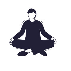 Illustration of a person in Lotus Pose, symbolizing meditation and inner peace.