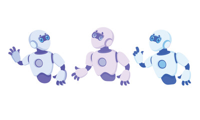 Vibrant and Colorful Robots in Dynamic Motion Engaging Animated Characters That Captivate