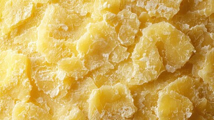 Close-up of a textured, yellow food