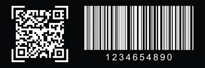 QR code icon vector