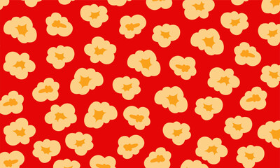 Popcorn background. Popcorn seamless pattern.  Popcorn vector