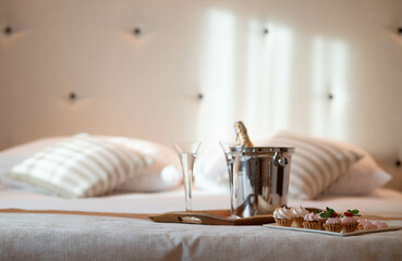 Champagne, candles, relaxation,