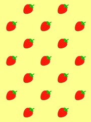 seamless pattern with strawberries