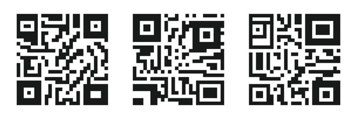 Fototapeta premium Qr code on white background