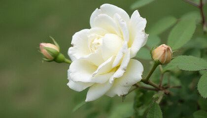 Close-up image of white rose blossoms