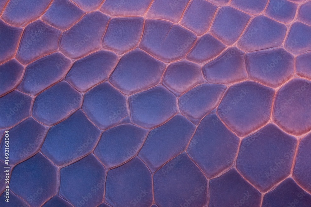 Poster hexagonal patterns create an intricate design with purple and pink gradients
