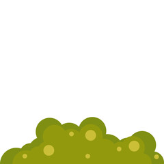 Obraz premium Green Bush With Flower Illustration