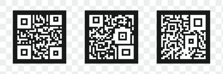 Fototapeta premium QR code isolated on transparent background