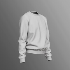 회색 맨투맨  크루넥 스웨트 셔츠 목업 Gray Crew Neck Sweat Shirt Mock up
