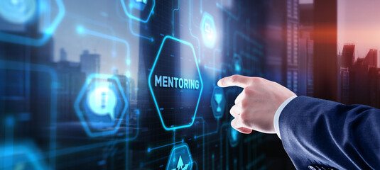 Mentoring Business. Personal Coaching. Training personal concept
