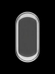 Obraz premium Clear Protective Capsule or Screen Guard with Rounded Edges on Black Background