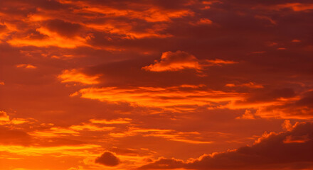 Fototapeta premium sunset, sunrise, sky, Fiery Sunset Sky