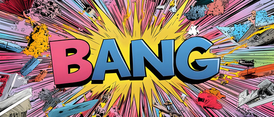 Colorful Comic Bang Explosion Graphic Design
