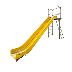 Yellow slide isolated on transparent background