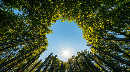 Heart-Shaped Treescape Sunlight