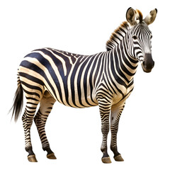 Fototapeta premium Zebra isolated on transparent background