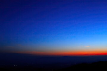 Dusk Horizon Blending Skies in Deep Serenity