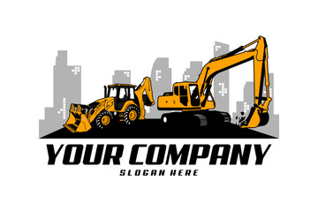 construction equipment company logo design © MadeDirgaPepe