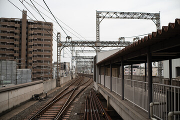 日本、大阪府、京阪本線、守口市駅、京阪電車、電車、交通