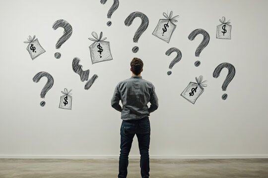 Financial uncertainty and decision-making.  A person confronts many financial questions