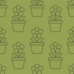 Seamless pattern of onions and flowers, a set of vegetables, a drawing, a hand-drawn illustration.