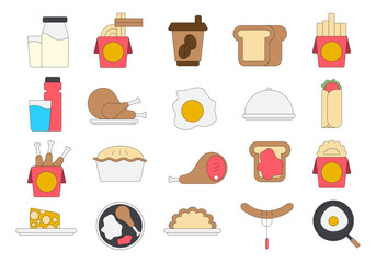 Cute Lunchtime Brush Style Icon