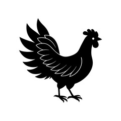 Fototapeta premium rooster vector illustration silhouette
