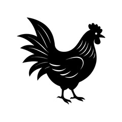 rooster vector illustration silhouette