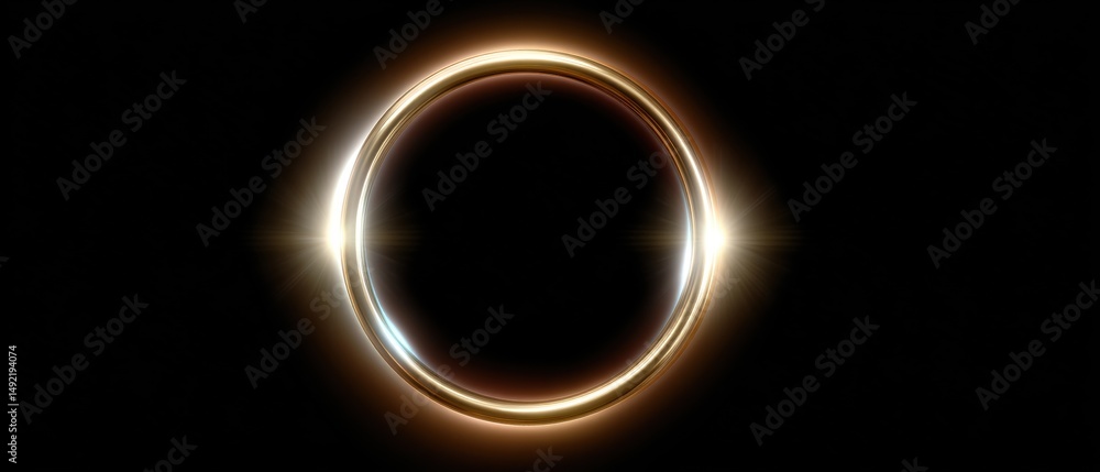 Aufkleber glowing circular light effect on a dark background, creating a mystical and ethereal atmosphere.