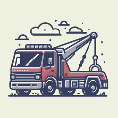 tow truck vector illustration 