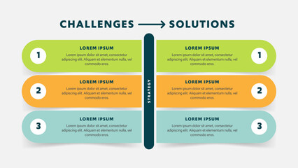 Challenge and Solution Comparison Table Business Infographic