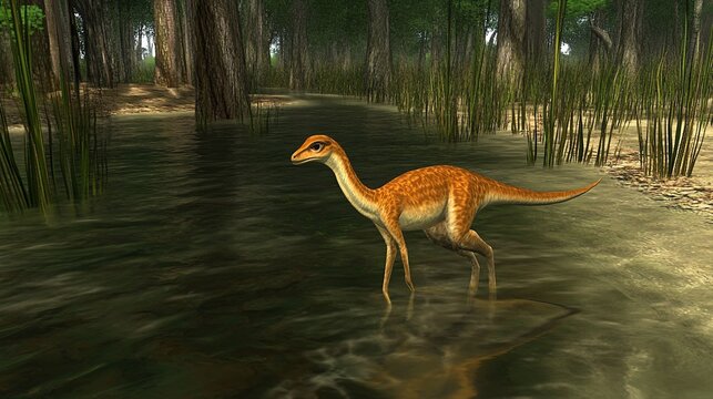 Lesothosaurus in a Prehistoric Swamp