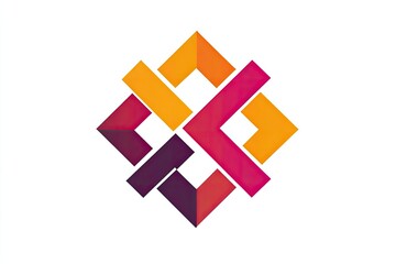 Geometric logo design with vibrant colors